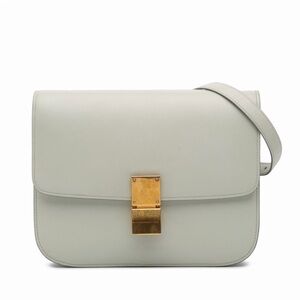 💯 Authentic Celine Calfskin Medium Classic Box/Flap Bag